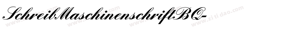SchreibMaschinenschriftBQ字体转换