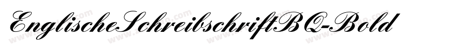 EnglischeSchreibschriftBQ-Bold字体转换