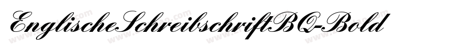 EnglischeSchreibschriftBQ-Bold字体转换