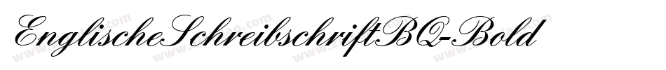 EnglischeSchreibschriftBQ-Bold字体转换