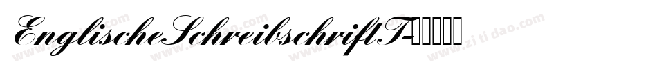 EnglischeSchreibschriftT字体转换