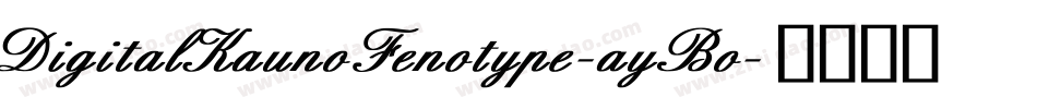 DigitalKaunoFenotype-ayBo字体转换