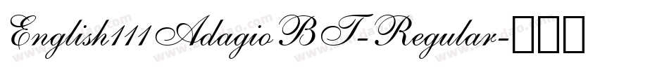 English111AdagioBT-Regular字体转换