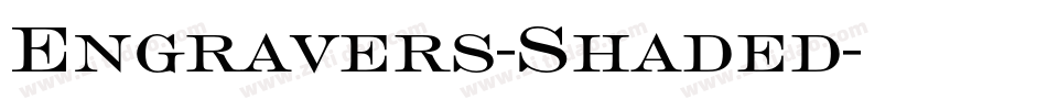 Engravers-Shaded字体转换