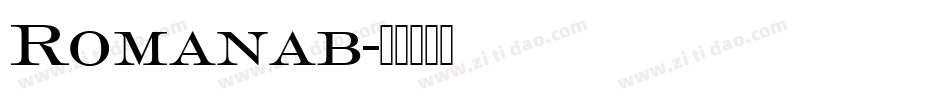 Romanab字体转换