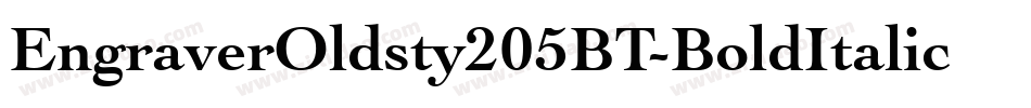 EngraverOldsty205BT-BoldItalic字体转换