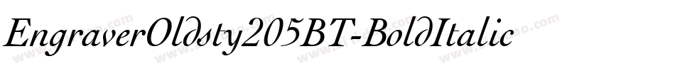 EngraverOldsty205BT-BoldItalic字体转换