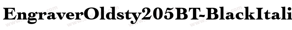 EngraverOldsty205BT-BlackItalic字体转换