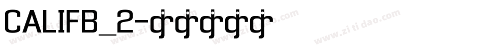 CALIFB_2字体转换