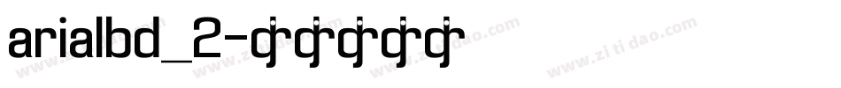 arialbd_2字体转换