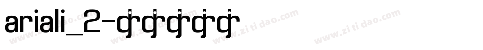 ariali_2字体转换