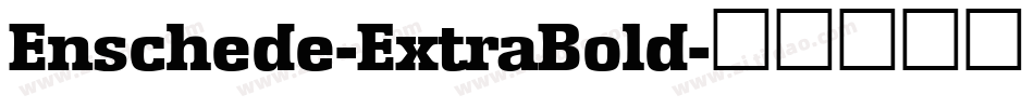 Enschede-ExtraBold字体转换