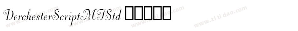DorchesterScriptMTStd字体转换
