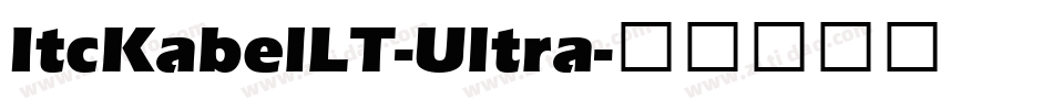 ItcKabelLT-Ultra字体转换