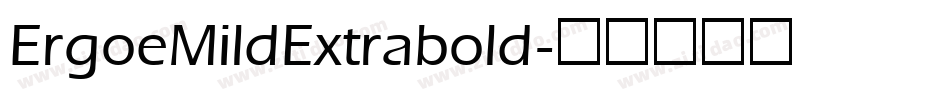 ErgoeMildExtrabold字体转换