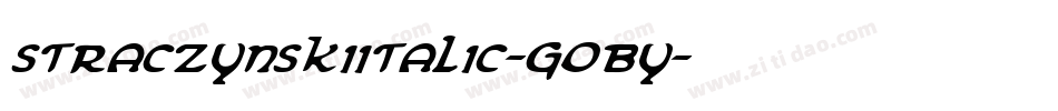 StraczynskiItalic-GoBy字体转换