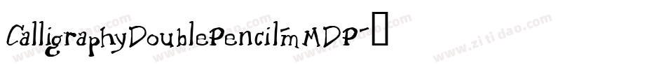 CalligraphyDoublePencil-mMDP字体转换