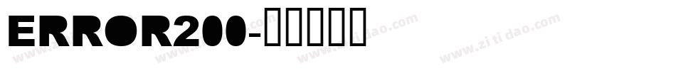 ERROR200字体转换