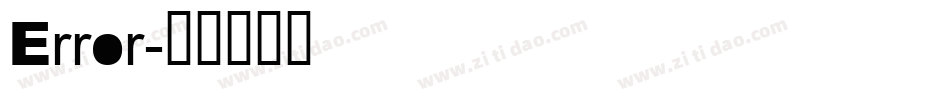 Error字体转换
