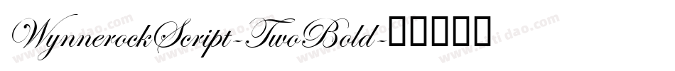 WynnerockScript-TwoBold字体转换