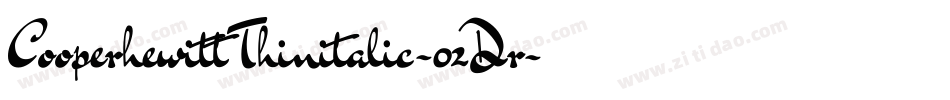 CooperhewittThinitalic-02Dr字体转换