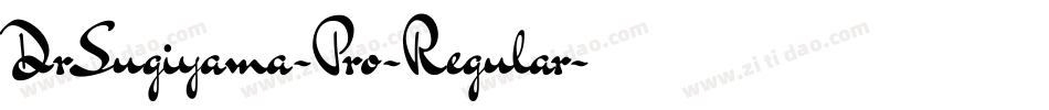 DrSugiyama-Pro-Regular字体转换
