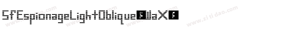 SfEspionageLightOblique-KWaX字体转换
