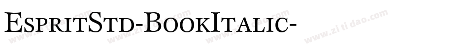 EspritStd-BookItalic字体转换