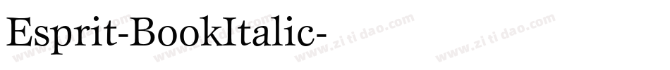 Esprit-BookItalic字体转换