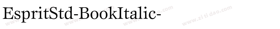 EspritStd-BookItalic字体转换