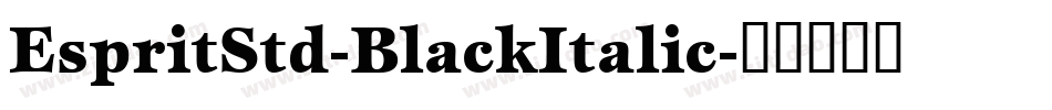 EspritStd-BlackItalic字体转换
