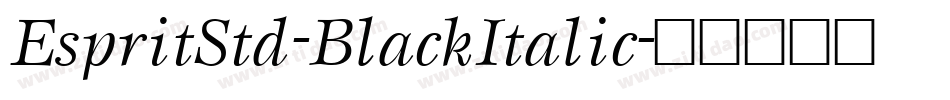 EspritStd-BlackItalic字体转换