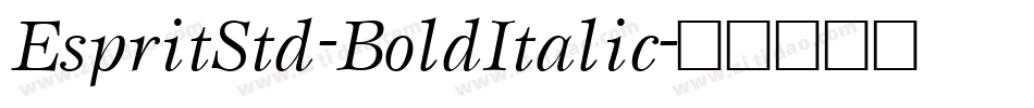 EspritStd-BoldItalic字体转换