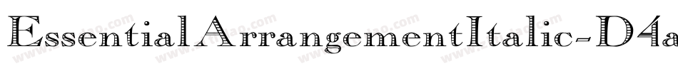 EssentialArrangementItalic-D4aD字体转换 EssentialArrangementItalic-D4aD字体转换