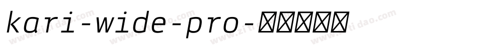 kari-wide-pro字体转换