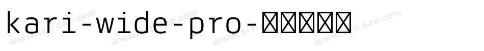 kari-wide-pro字体转换