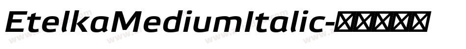 EtelkaMediumItalic字体转换