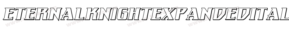 EternalKnightExpandedItalic-qrol字体转换