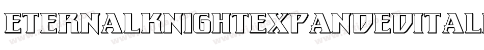 EternalKnightExpandedItalic-qrol字体转换
