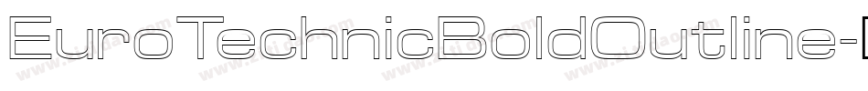 EuroTechnicBoldOutline字体转换