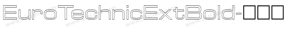 EuroTechnicExtBold字体转换