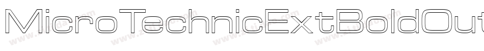 MicroTechnicExtBoldOutline字体转换