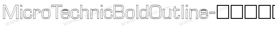 MicroTechnicBoldOutline字体转换