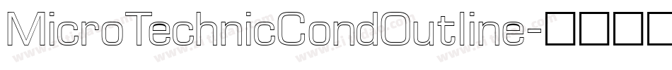 MicroTechnicCondOutline字体转换