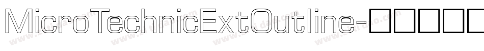 MicroTechnicExtOutline字体转换