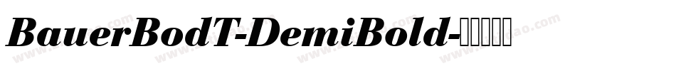 BauerBodT-DemiBold字体转换