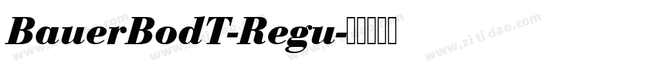 BauerBodT-Regu字体转换