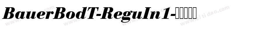 BauerBodT-ReguIn1字体转换