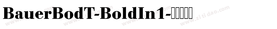 BauerBodT-BoldIn1字体转换