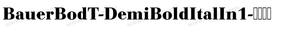 BauerBodT-DemiBoldItalIn1字体转换